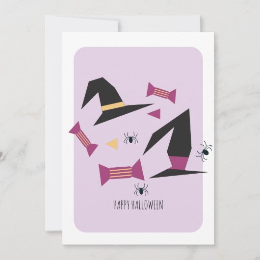 Happy Halloween Hexenkarte (Vorderseite)