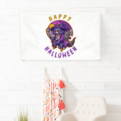 Happy Halloween Hexenkatze Banner (Insitu)