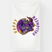 Happy Halloween Hexenkatze Banner (Vertikal)