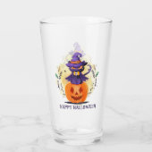 Happy Halloween - Hexenkatze Glas (Rückseite)