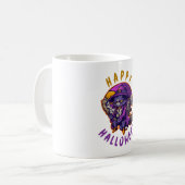 Happy Halloween Hexenkatze Kaffeetasse (Vorderseite Links)