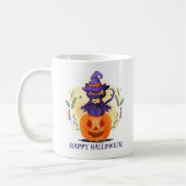 Happy Halloween - Hexenkatze Kaffeetasse (Links)