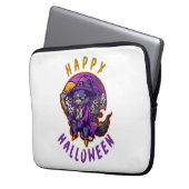Happy Halloween Hexenkatze Laptopschutzhülle (Vorderseite Links)
