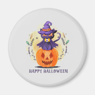Happy Halloween - Hexenkatze Magnet