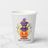 Happy Halloween - Hexenkatze Pappbecher (Rückseite)