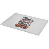 Happy Halloween Hexenkatze Schneidebrett (Ecke)