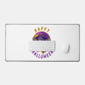 Happy Halloween Hexenkatze Schreibtischunterlage (Tastatur & Maus)
