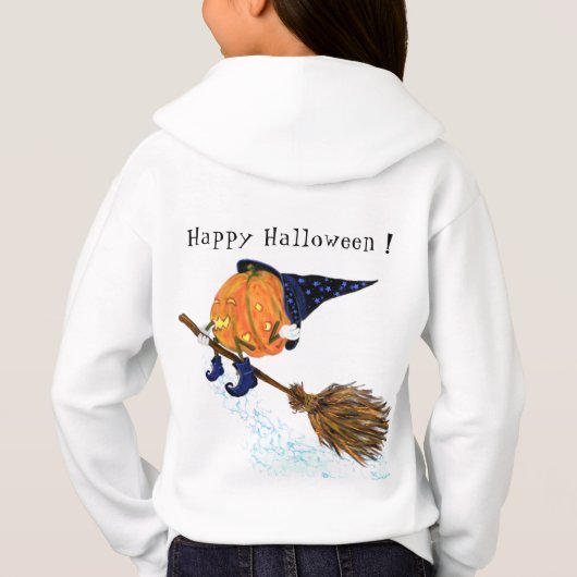 Happy Halloween Hexenkürbis - Funny Hoodie (Rückseite)