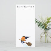 Happy Halloween Hexenkürbis - Funny Menükarte (Stehend Vorderseite)