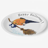 Happy Halloween Hexenkürbis - Funny Pappteller (Schrägansicht)
