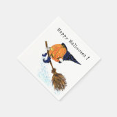 Happy Halloween Hexenkürbis - Funny Serviette (Ecke)