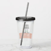 Happy Halloween HexenLegs & Broom Personalisiert Acryltrinkbecher (Rückseite)