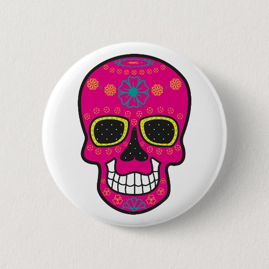 Happy Halloween Hexenmaske Karneval 2020 Button (Vorderseite)