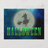 Happy Halloween Hexenmond Skelett-Boo-Typografie Postkarte (Vorderseite)