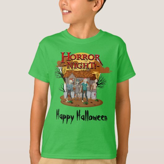 Happy Halloween Horror Night T-Shirt (Vorderseite)
