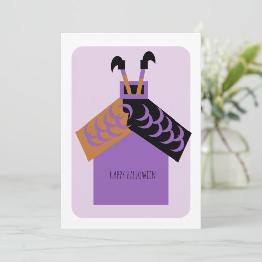 Happy Halloween House Card (Stehend Vorderseite)