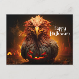 Happy Halloween Hühnerrooster Pumpkin Farm Paper Postkarte
