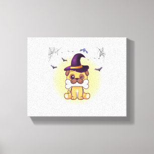 Happy Halloween Hund Leinwanddruck
