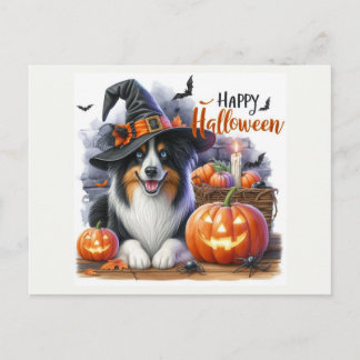 Happy Halloween Hund Liebhaber Urlaub Postkarte