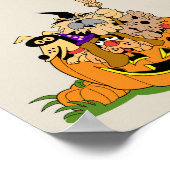 Happy Halloween Hunde in Pumpkin Poster (Ecke)