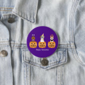 Happy Halloween Hunde in Pumpkins Button (Beispiel)