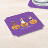 Happy Halloween Hunde in Pumpkins Untersetzer (angewinkelt)