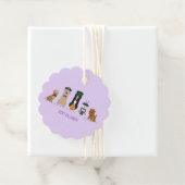 Happy Halloween Hunde Lila Geschenkanhänger (Beispiel)