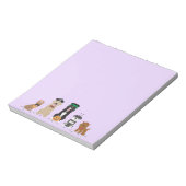 Happy Halloween Hunde Lila Notizblock (Rotiert)