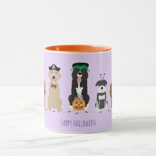 Happy Halloween Hunde Lila Tasse