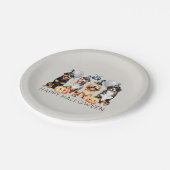 Happy Halloween Hunde Pappteller (Schrägansicht)