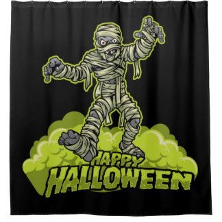 Happy Halloween Hungry Mummy Duschvorhang