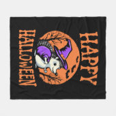 Happy Halloween Igel Hexe Fleecedecke (Vorderseite (Horizontal))