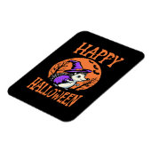 Happy Halloween Igel Hexe Magnet (Linke Seite)