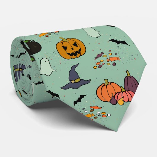 Happy Halloween II Krawatte (Gerollt)