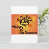 Happy Halloween Illustration Einladung (Stehend Vorderseite)