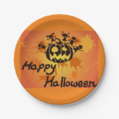Happy Halloween Illustration Pappteller (Vorderseite)