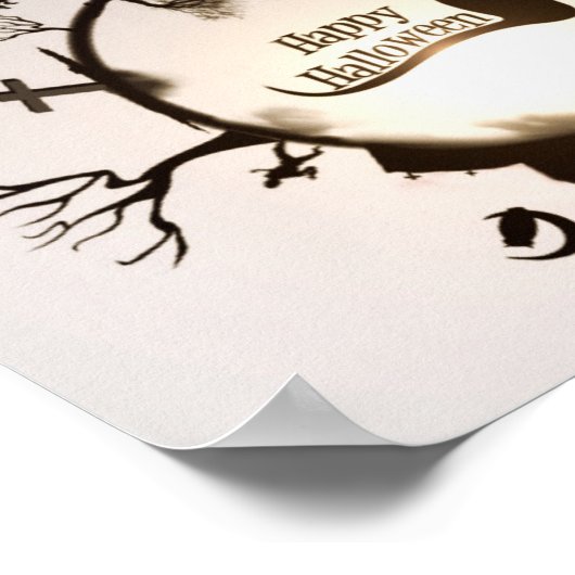 Happy Halloween Illustration Poster (Ecke)