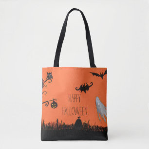 Happy Halloween Illustration Tote Bag Tasche
