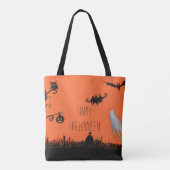 Happy Halloween Illustration Tote Bag Tasche (Rückseite)