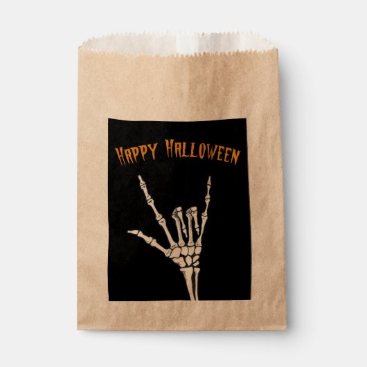 Happy Halloween ILY Skeleton Candy Bags Geschenktütchen (Vorderseite)