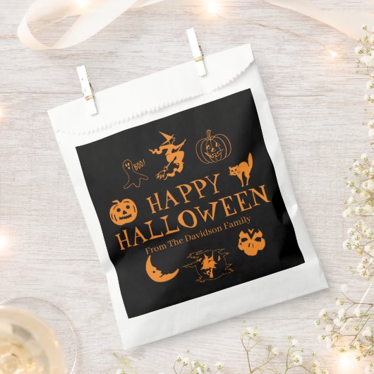 Happy Halloween individuelle Name Geschenk Leckere Geschenktütchen (Ausgeschnitten)