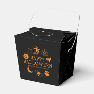 Happy Halloween individuelle Name Leckerei schwarz Geschenkschachtel