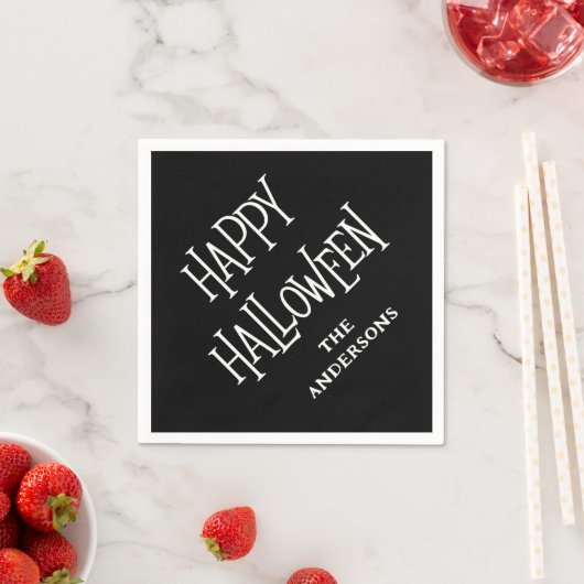 Happy Halloween individuelle Name oder Text Serviette (Beispiel)