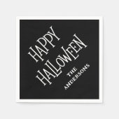 Happy Halloween individuelle Name oder Text Serviette (Vorderseite)