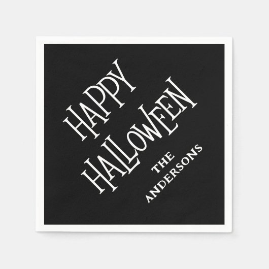 Happy Halloween individuelle Name oder Text Serviette (Vorderseite)