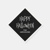 Happy Halloween individuelle Name oder Text Serviette (Ecke)