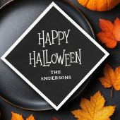 Happy Halloween individuelle Name oder Text Serviette