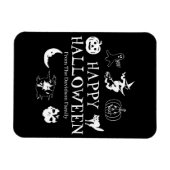 Happy Halloween individuelle Name schwarz spooky Magnet (Horizontal)