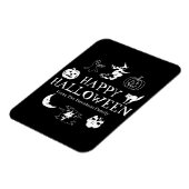 Happy Halloween individuelle Name schwarz spooky Magnet (Linke Seite)