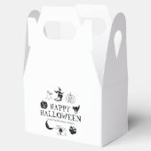 Happy Halloween individuelle Name Schwarz-weiße Le Geschenkschachtel (Geöffnet)